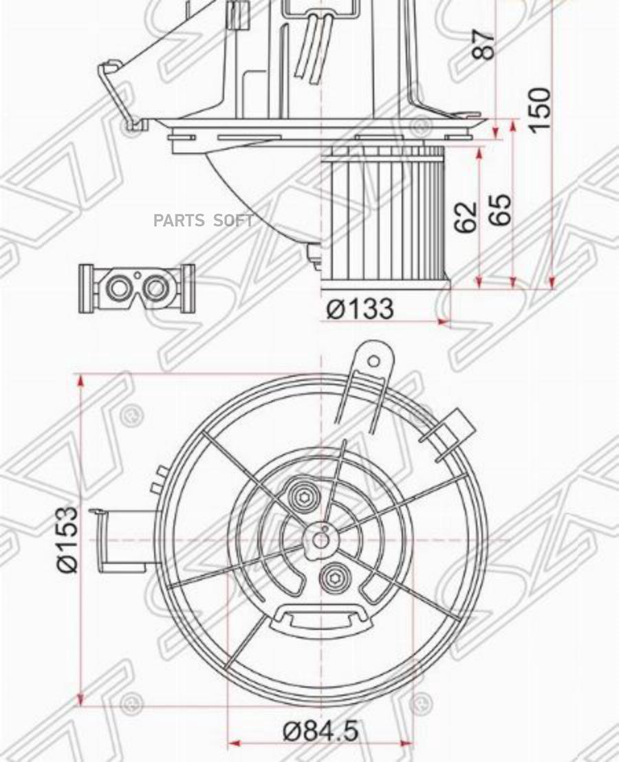 

SAT ST-A2048200008 Мотор отопителя салона MERCEDES C-CLASS W204 07-/E-CLASS W212 09- 1шт