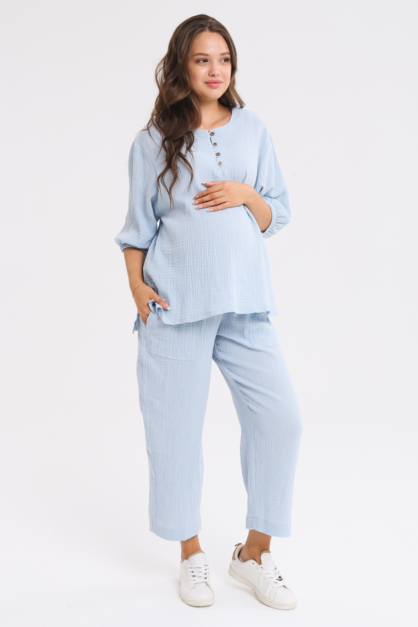 

Костюм для беременных женский Mama's fantasy 11-44422MF голубой L, 11-44422MF
