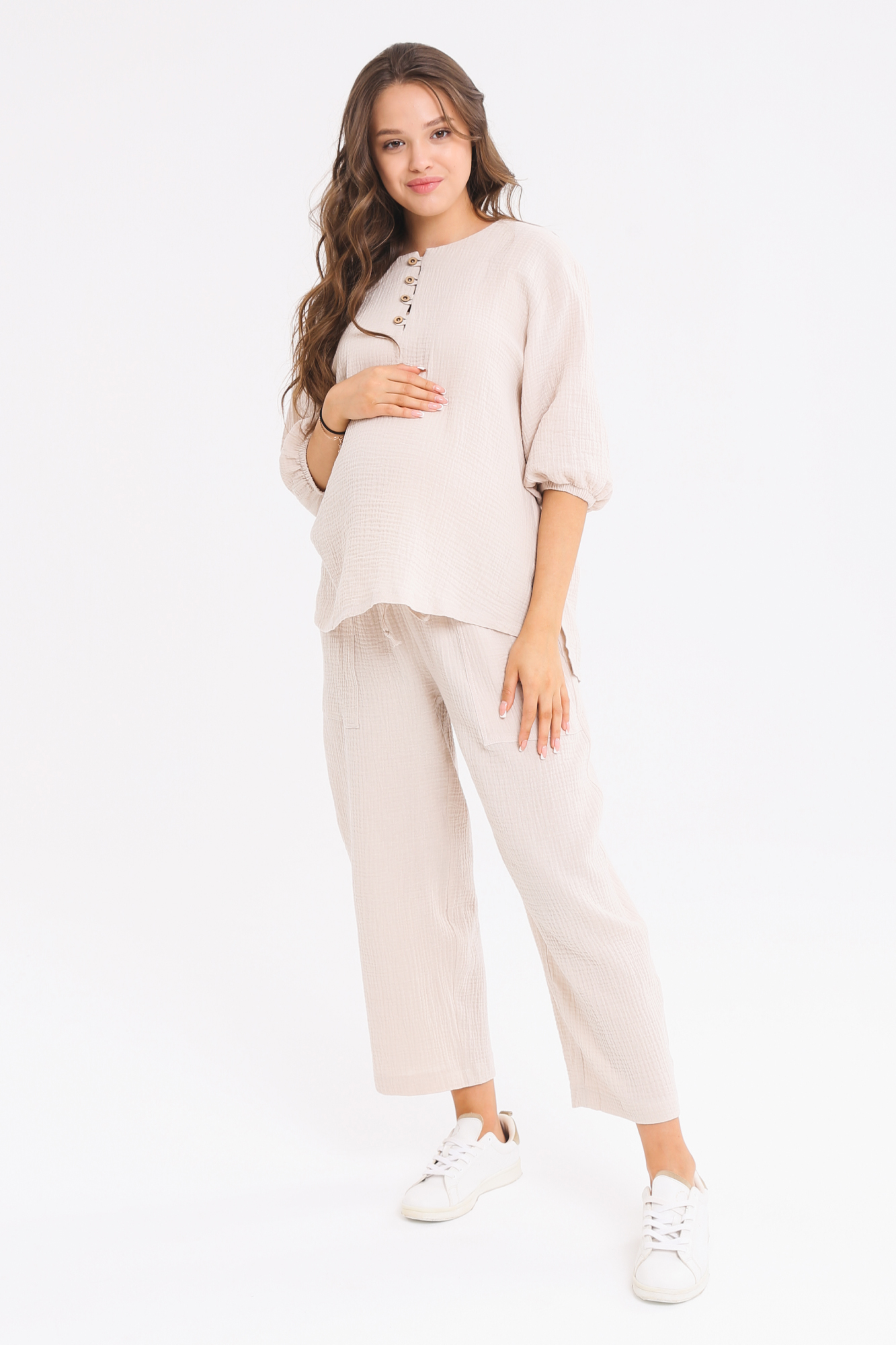 

Костюм для беременных женский Mama's fantasy 11-44422MF бежевый L, 11-44422MF