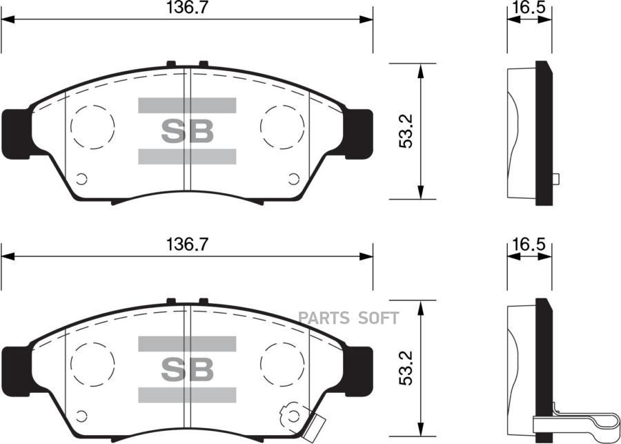 

Тормозные колодки Sangsin brake передние SP1541