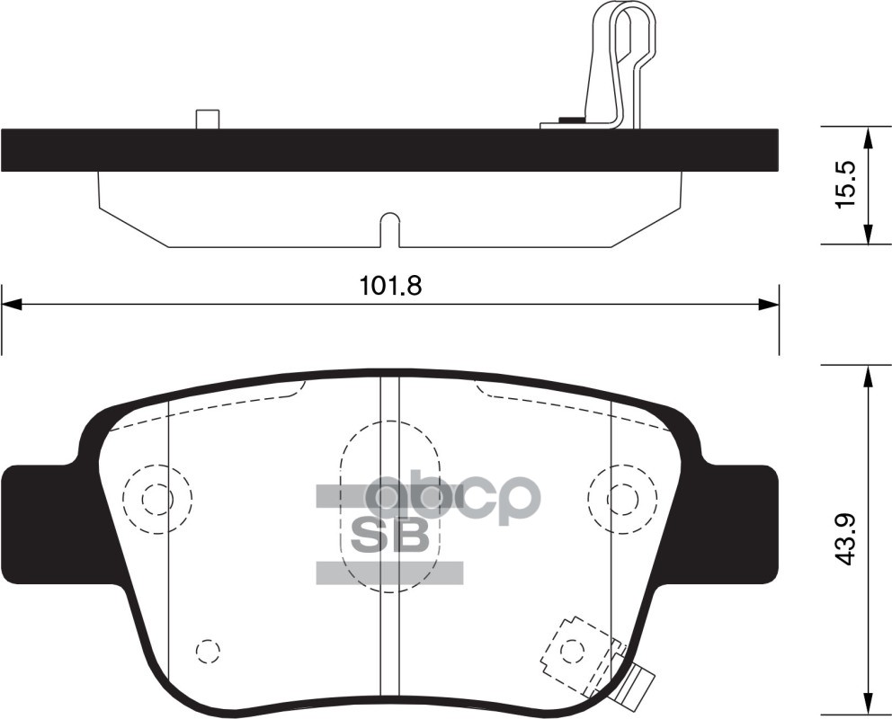 Тормозные колодки Sangsin brake задние SP2184 100038568942