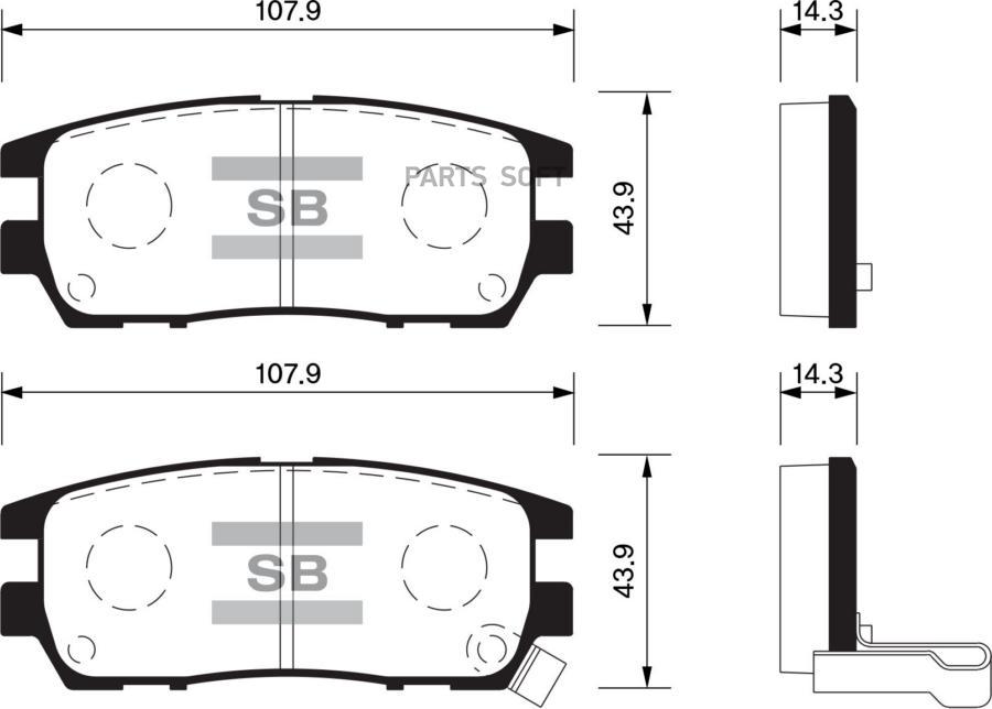 

Тормозные колодки Sangsin brake задние SP1538