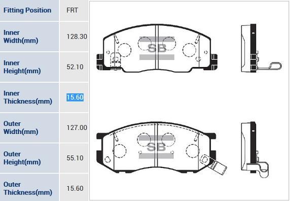 

Тормозные колодки Sangsin brake передние SP1433