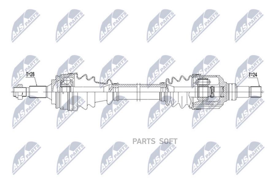 

Полуось Peugeot 308 Ii 1.2Vti,1.6Hdi 13-, Citroen Berlingo 1.5Hdi 18- /Прав,Mtm/