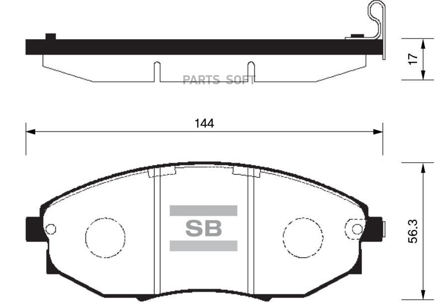 

Тормозные колодки Sangsin brake дисковые SP1193