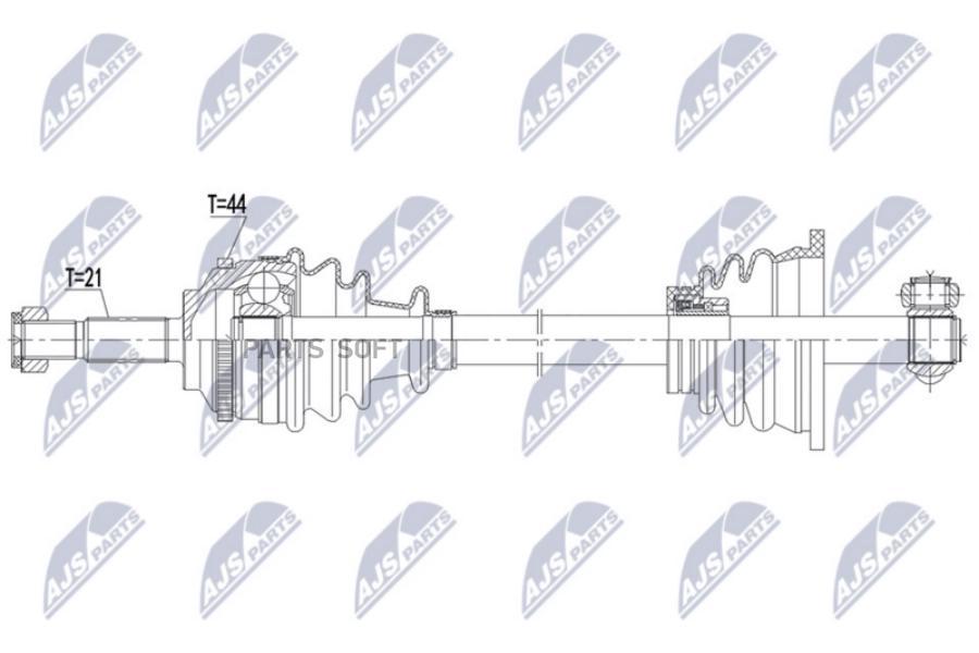 

Полуось Renault Clio Ii 98-, Thalia I/Ii 98-, Kangoo 98-, Twingo I 96- /Lewa/