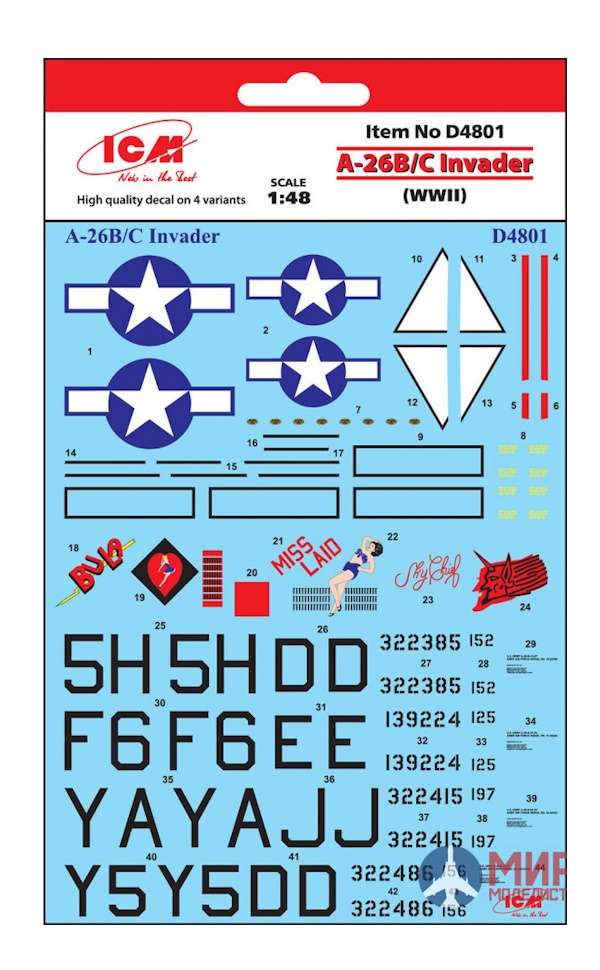 D4801 Декаль A-26B/C Инвайдер II MB