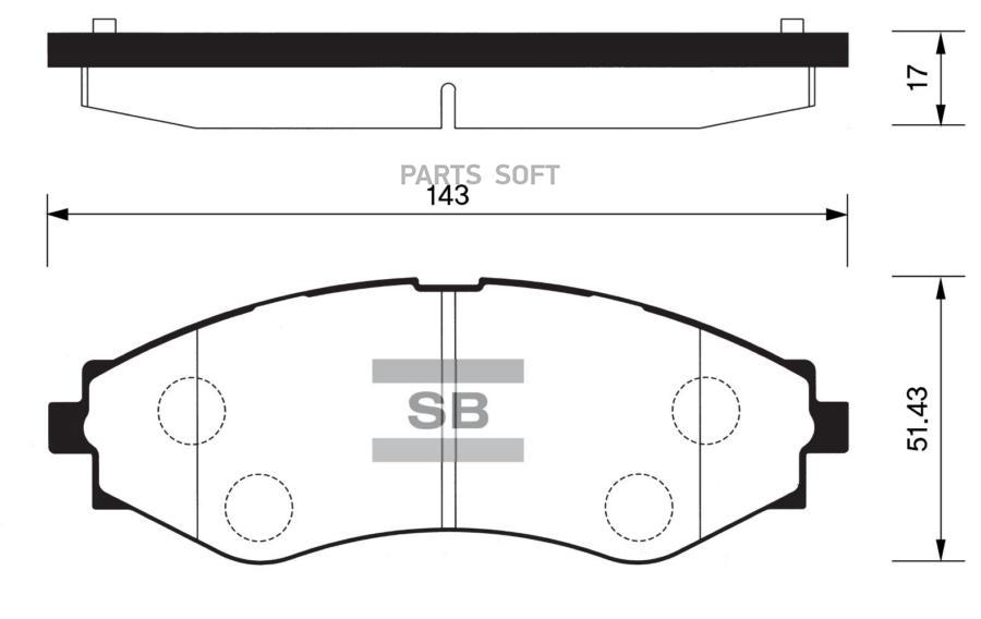 

Тормозные колодки Sangsin brake дисковые SP1103