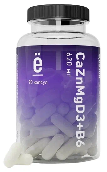 

ебатон Calcium Zinc Magnesium + D3 + B6 90 капсул, Calcium Zinc Magnesium + D3 + B6