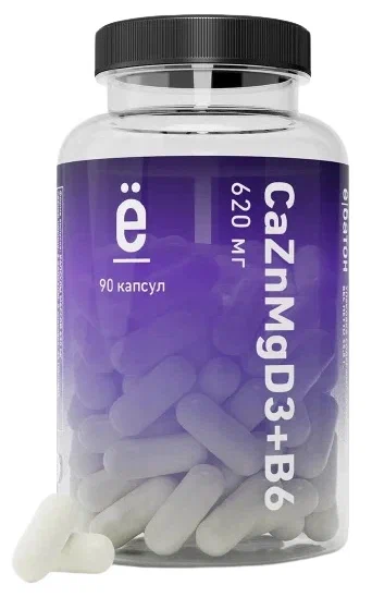 ебатон Calcium Zinc Magnesium + D3 + B6 90 капсул