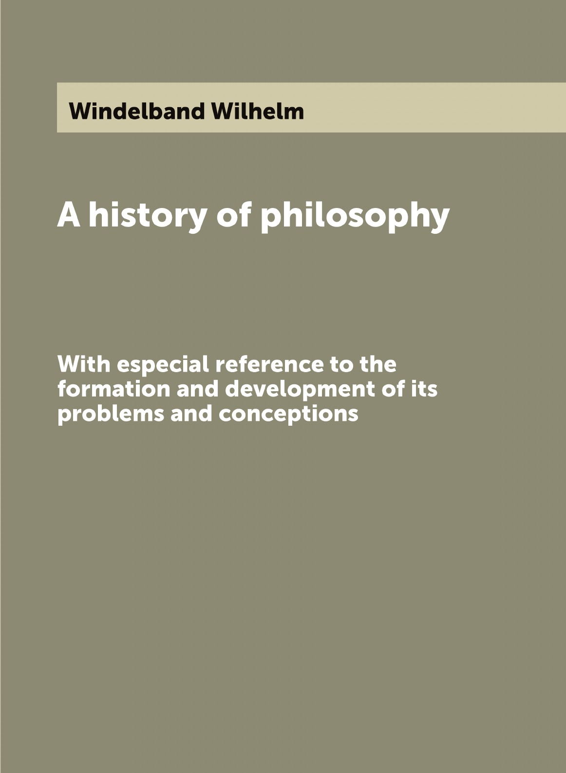 

A history of philosophy