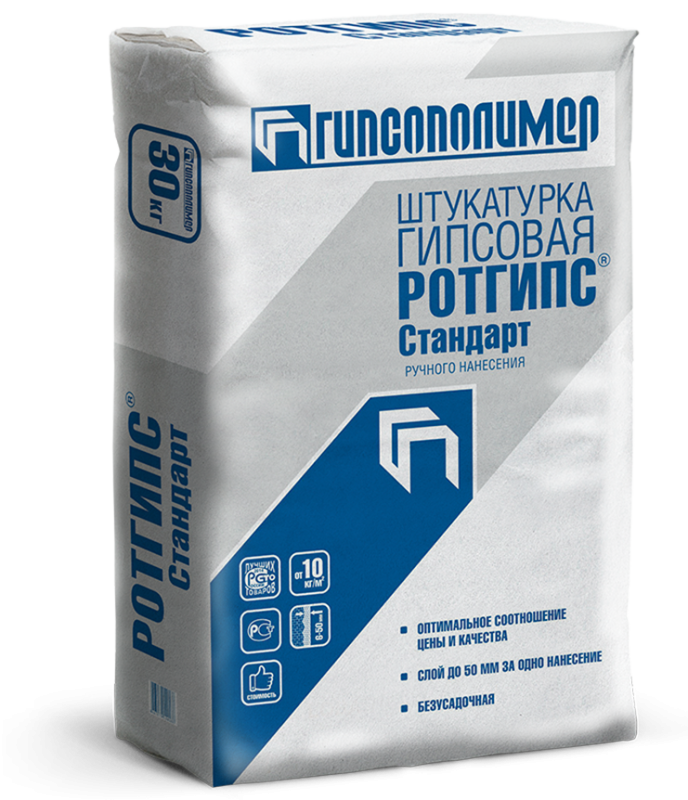 

Штукатурка гипсовая Ротгипс стандарт 30 кг *1/40