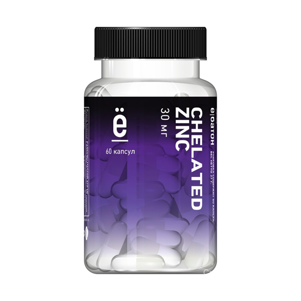ебатон Chelated Zinc 30 mg 60 капсул
