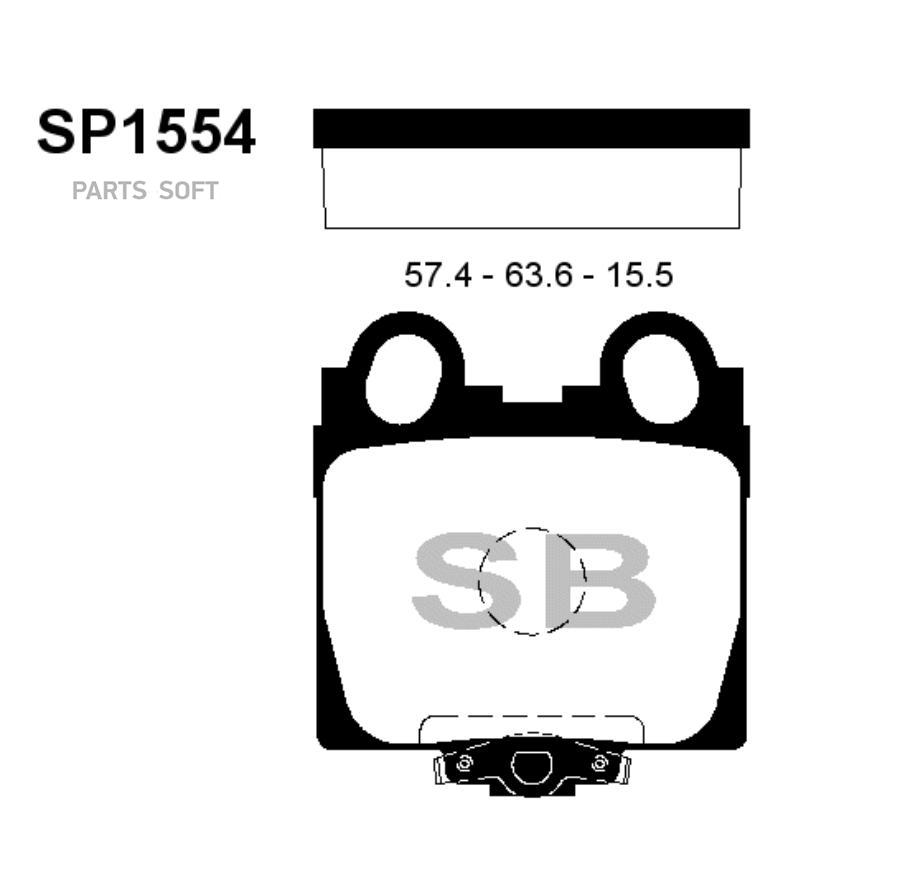 

Тормозные колодки Sangsin brake задние SP1554