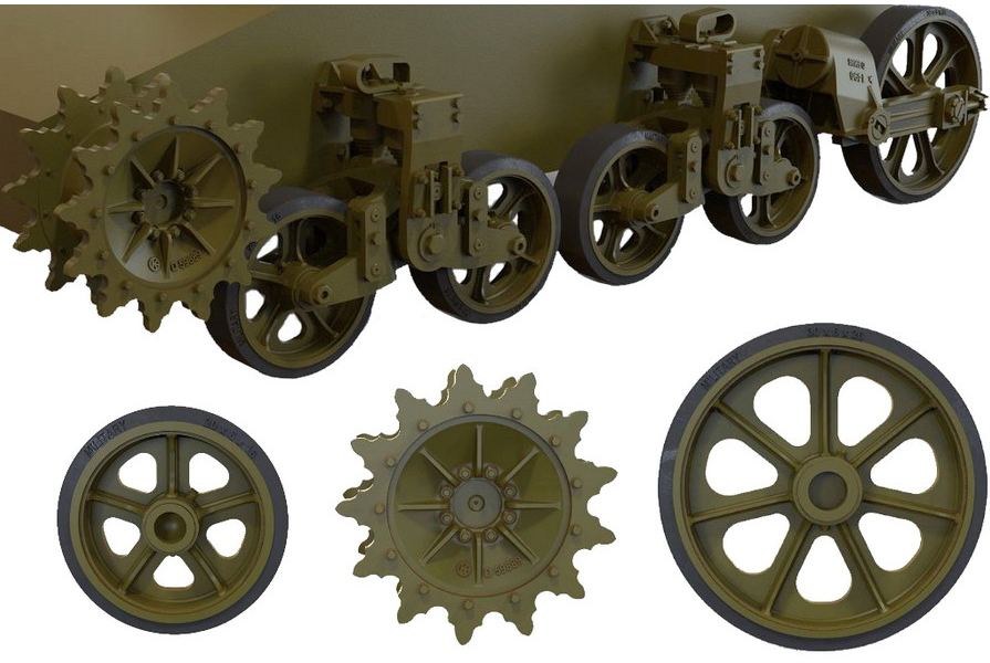 

35014FURY Ходовая часть для US light tank M5/M5A1/M8 HMC suspension set
