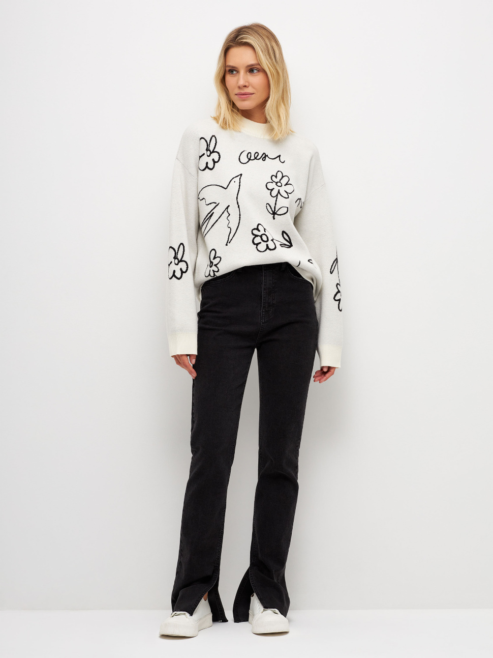 

Джинсы женские Sela Moms 2809011426 серые XL, 2809011426
