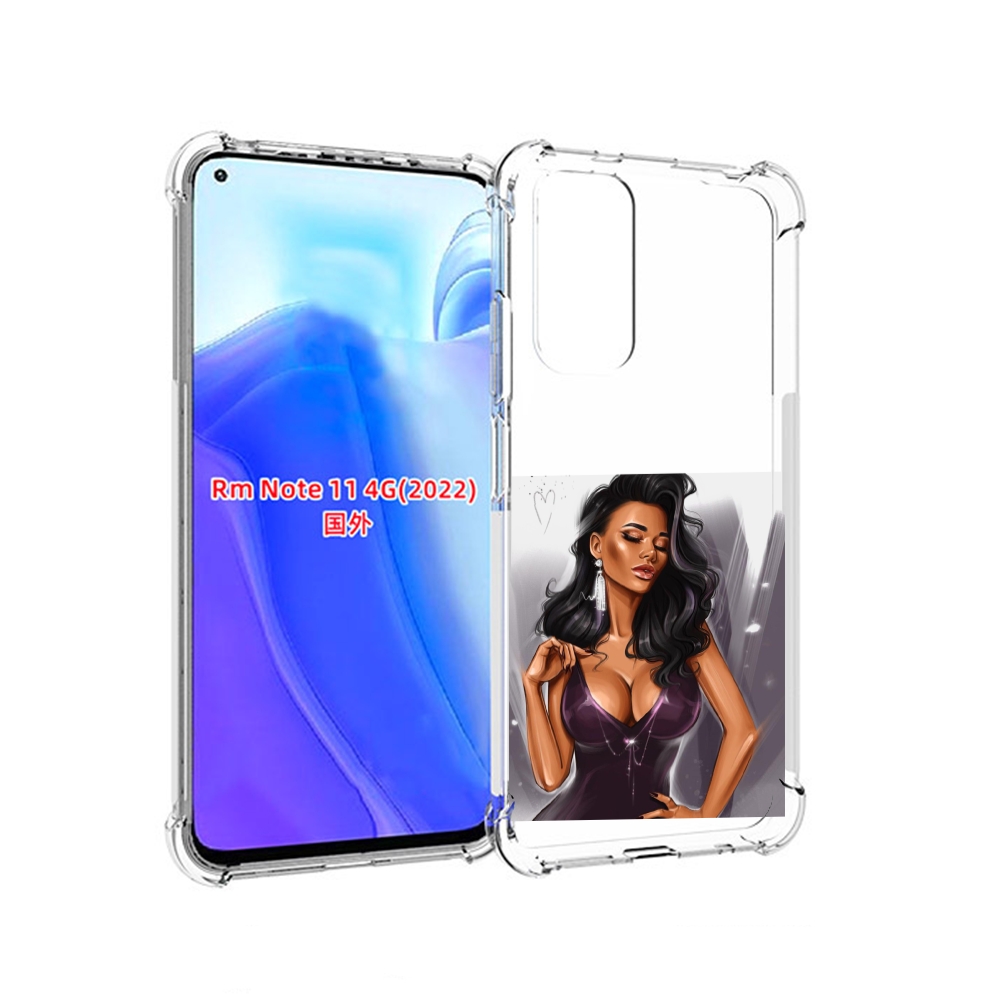 

Чехол MyPads нарисованная-девушка-в-фиолетовом-платье женский для Xiaomi Redmi Note 11, Tocco