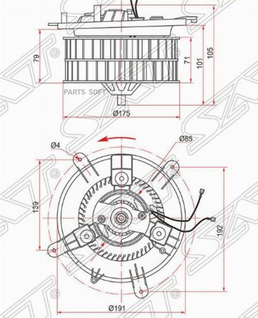 

SAT ST-A2108202442 Мотор отопителя салона MERCEDES E-CLASS W210 95-02 1шт