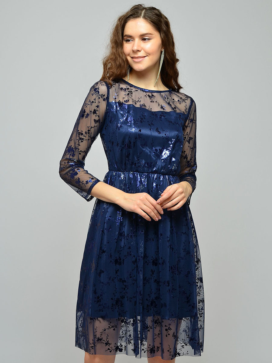 фото Платье женское 1001dress vi00049db синее 48