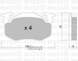 

Тормозные колодки METELLI дисковые 2200365, 2200365