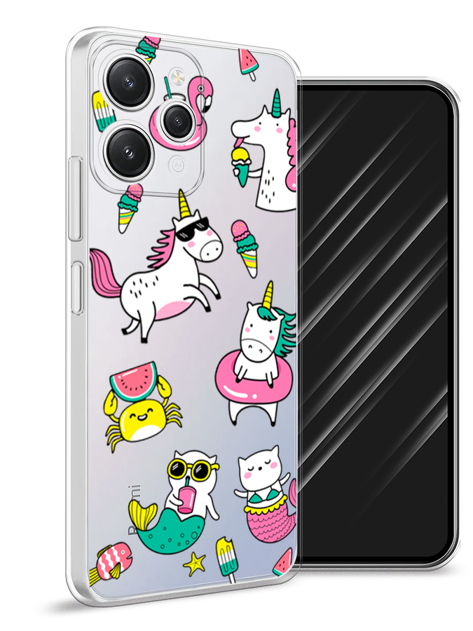 

Чехол Awog на Xiaomi Redmi 12 "На отдыхе", Белый;бирюзовый;розовый, 319250-2