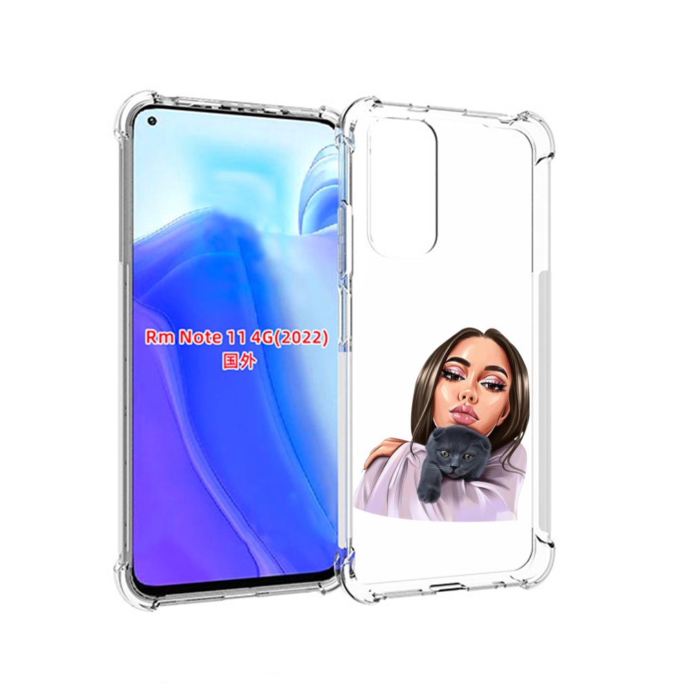 

Чехол MyPads нарисованная-девушка-с-котом женский для Xiaomi Redmi Note 11 4G ( Глобаль, Tocco