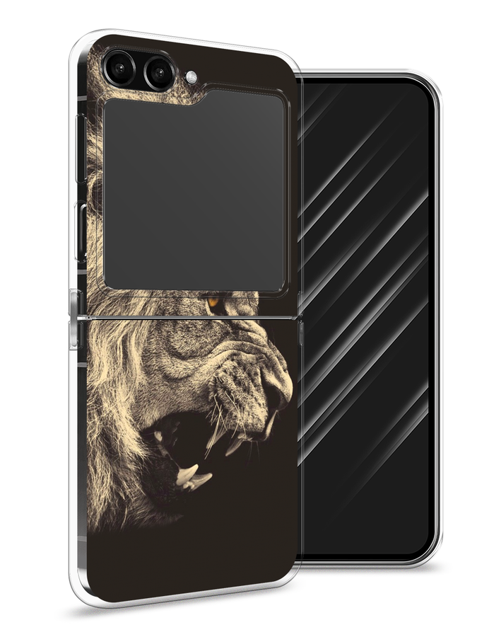 

Чехол Awog на Samsung Galaxy Z Flip 5 "Львиный рык 2", Бежевый;черный, 2108350-1