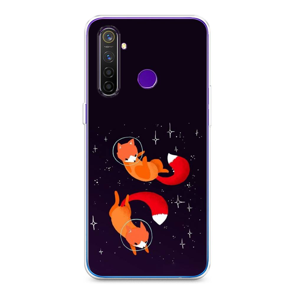 

Чехол Awog на Realme 5 Pro "Лисы космонавты", Разноцветный, 251650-4