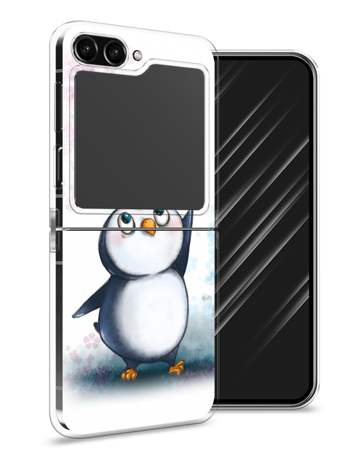 

Чехол Awog на Samsung Galaxy Z Flip 5 "Пингвин и сердечко", Белый, 2108350-1