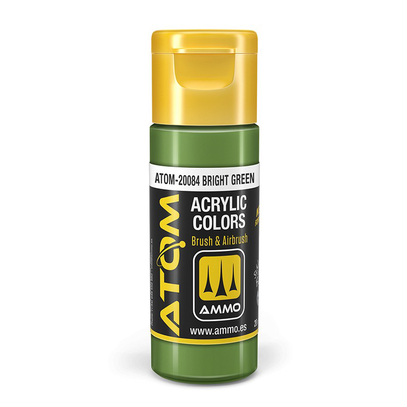 

Акриловая краска Ammo Mig Arom Color Ярко-зеленый Bright Green ATOM20084