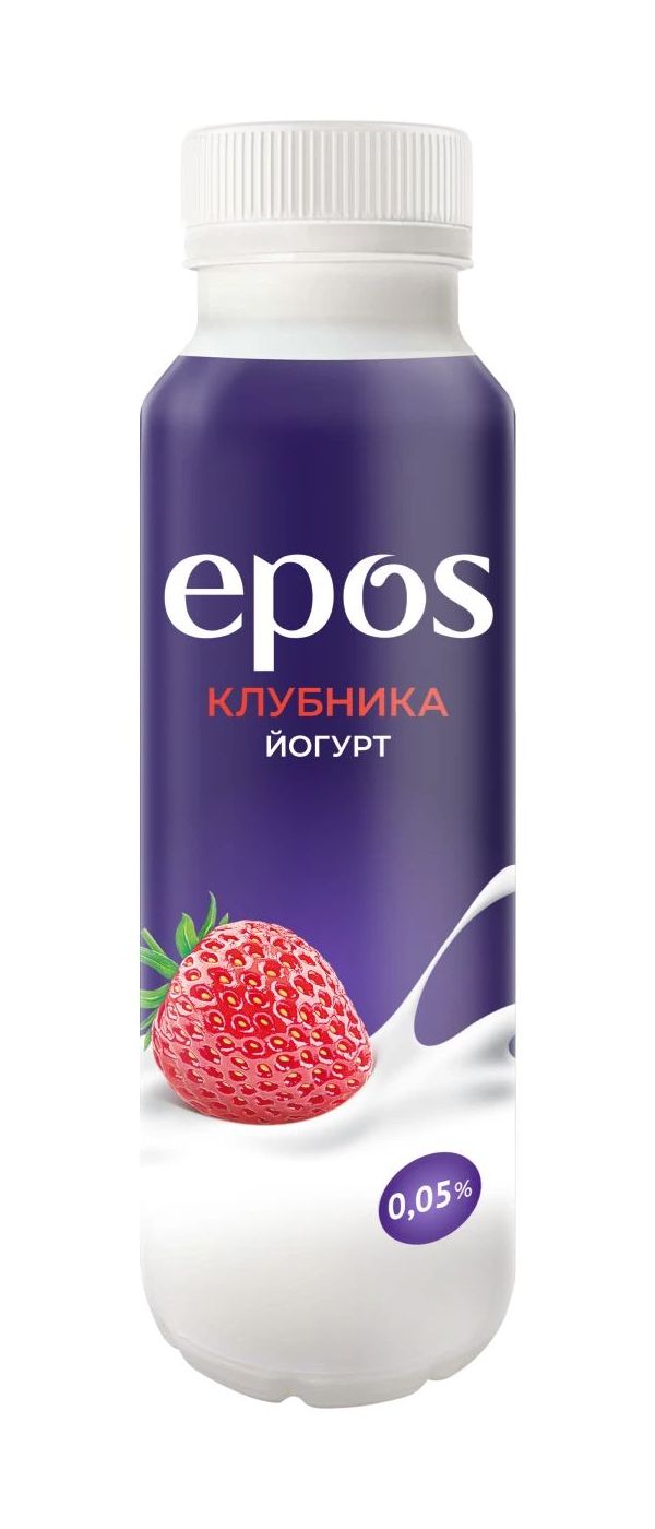 Йогурт питьевой Epos с клубникой 0,05 % 250 г