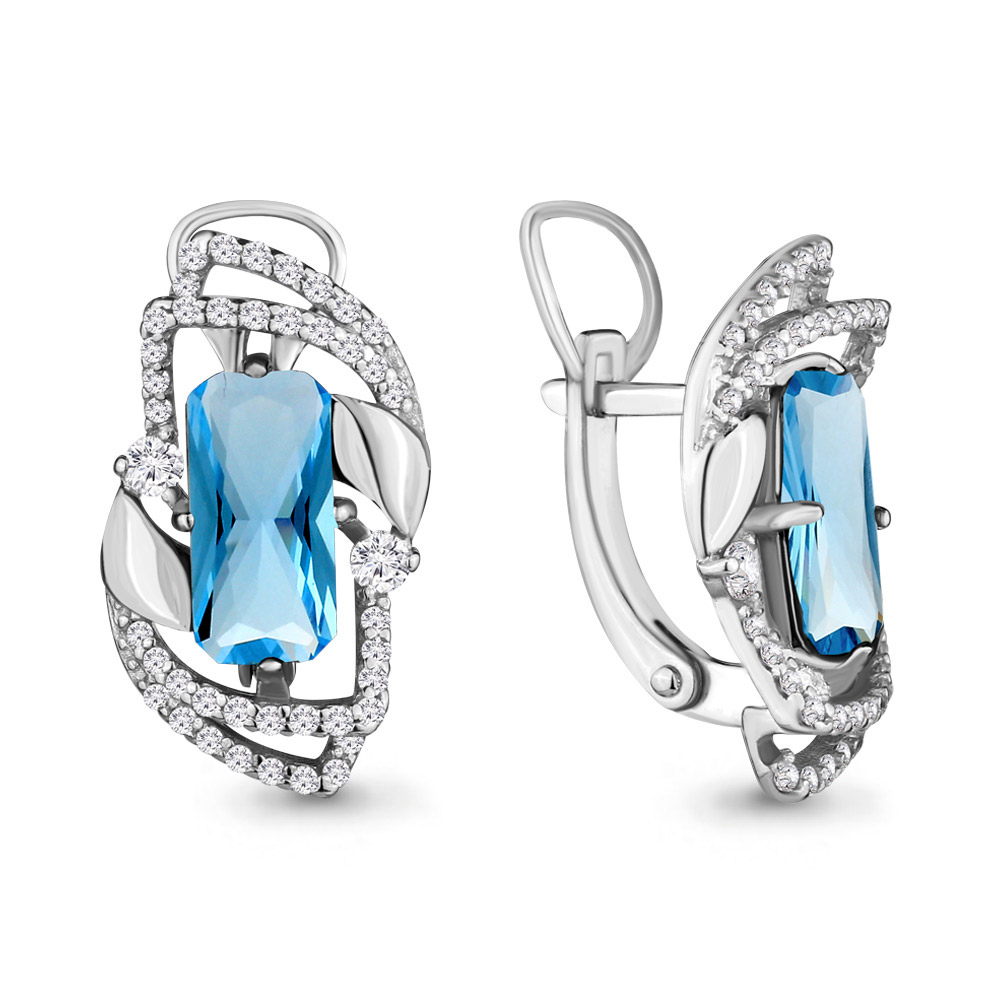 

Серьги из серебра с топазом Aquamarine 4479392А_925_р, 4479392А_925_р