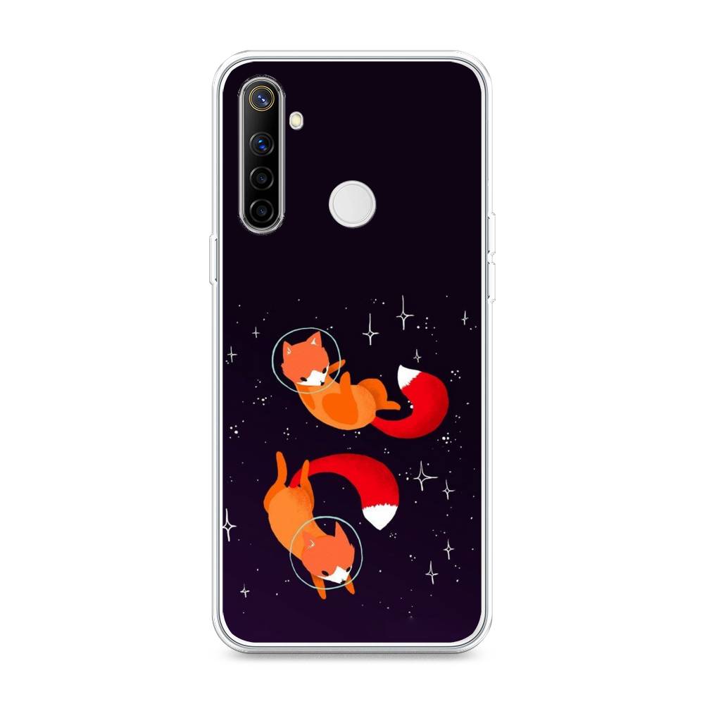 

Чехол Awog на Realme 6i "Лисы космонавты", Разноцветный, 252950-4