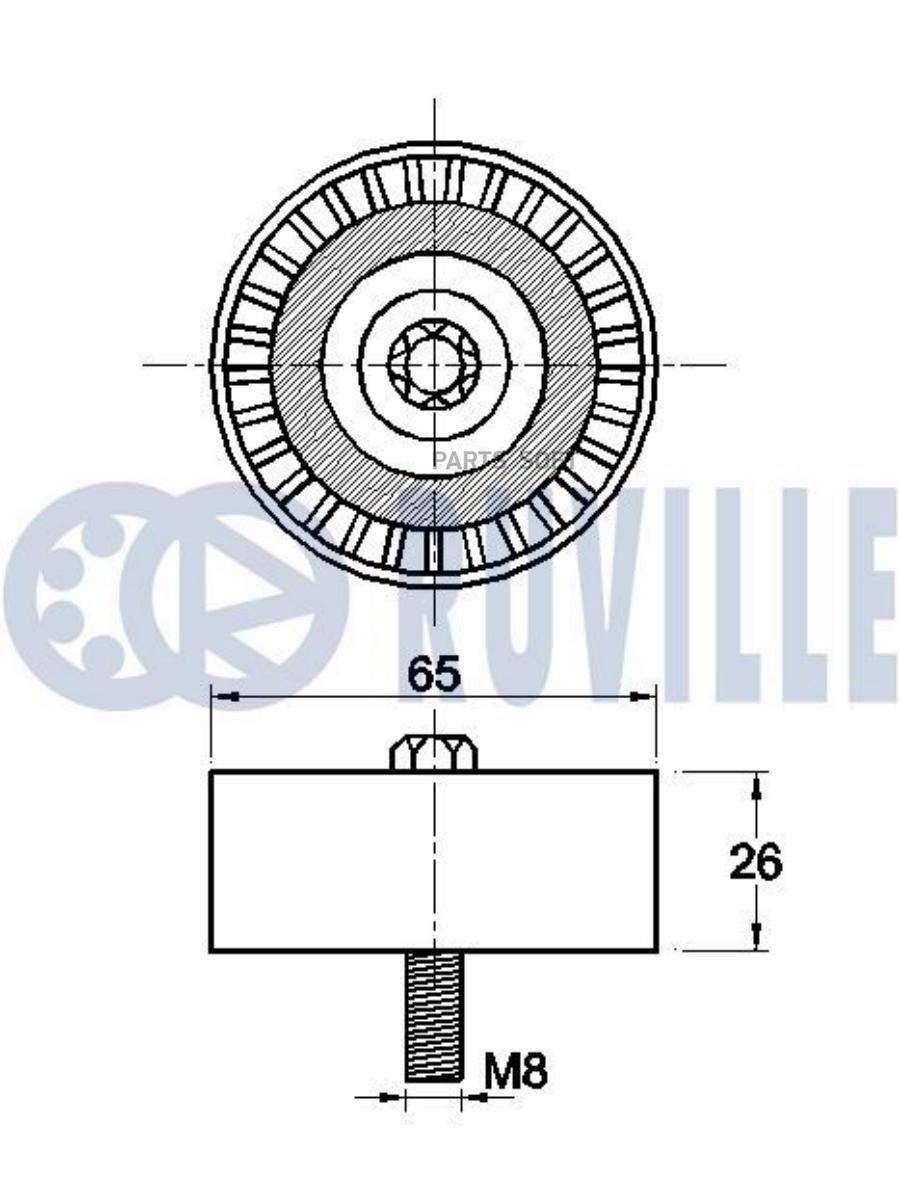 

Ролик Руч.Ремня Mercedes W204 Ruville 542481