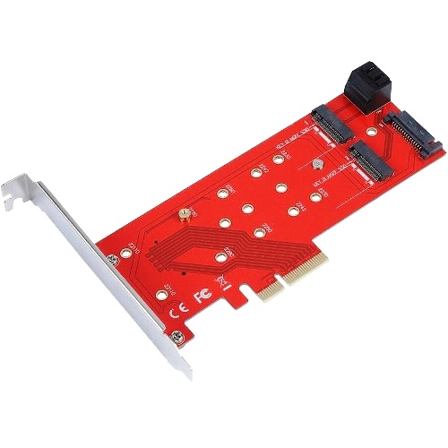 PCI-Express переходник Orient C298E 4x NGFF M2 M-key PCI-E SSD 2xSATA-2xNGFF M2 1831₽