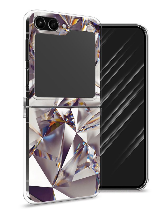 

Чехол Awog на Samsung Galaxy Z Flip 5 "Бриллианты", Серебристый;бежевый, 2108350-7