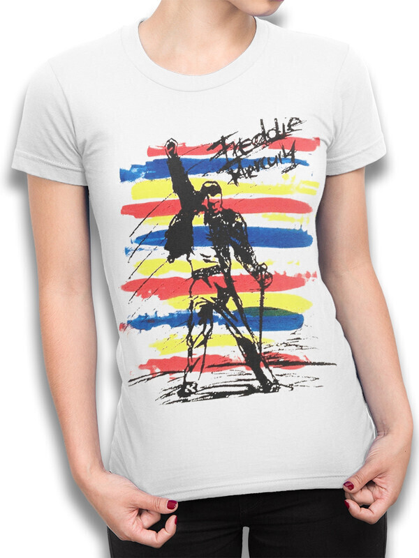 

Футболка женская Dream Shirts Фредди Меркьюри Женская 50006911 белая M, Фредди Меркьюри Женская 50006911