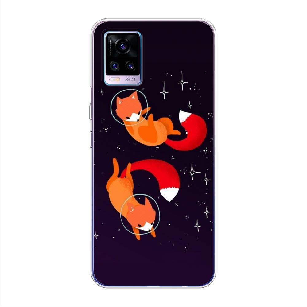 

Чехол Awog на Vivo V20 "Лисы космонавты", Разноцветный, 263350-4