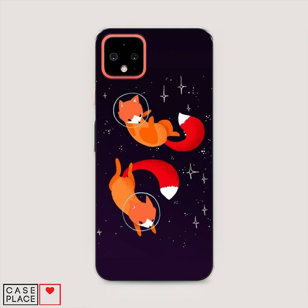 

Чехол Awog на Google Pixel 4 XL "Лисы космонавты", Разноцветный, 270550-4