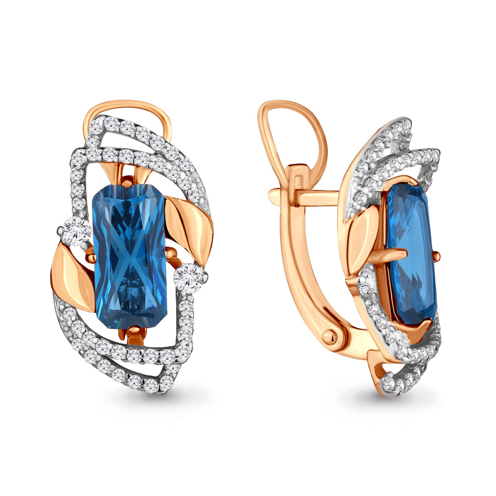 

Серьги из серебра с топазом Aquamarine 4479393А_925_з, 4479393А_925_з