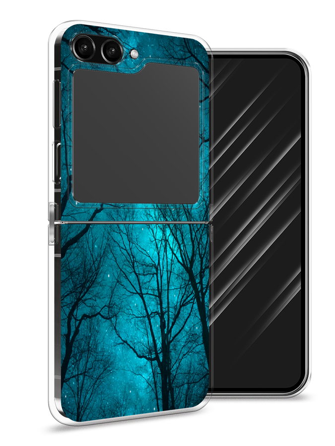 

Чехол Awog на Samsung Galaxy Z Flip 5 "Сказочный лес", Черный;бирюзовый, 2108350-4