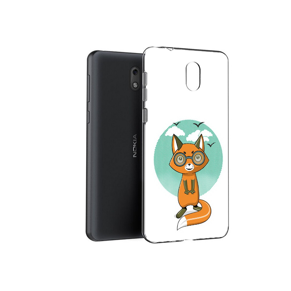 

Чехол MyPads Tocco для Nokia 2.1 задумчивая лиса (PT114269.92.348), Прозрачный, Tocco