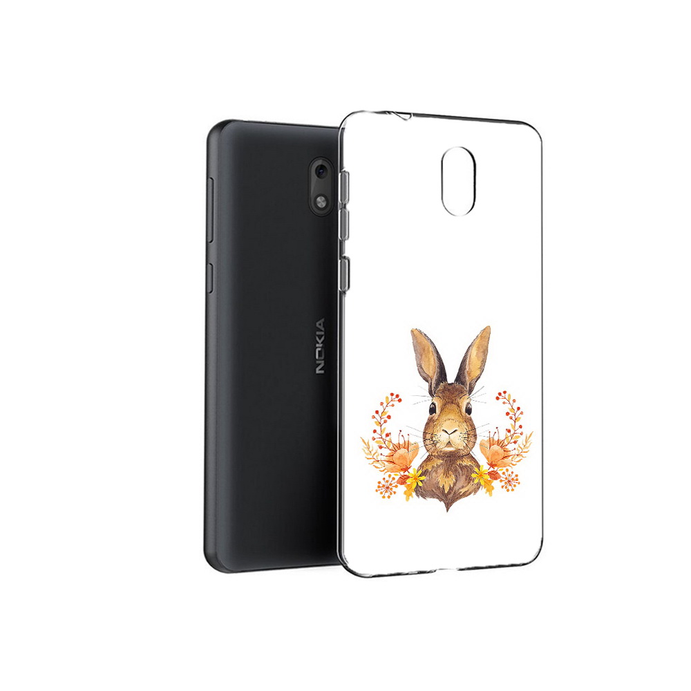 

Чехол MyPads Tocco для Nokia 2.1 зайка в цветах (PT114269.92.349), Прозрачный, Tocco