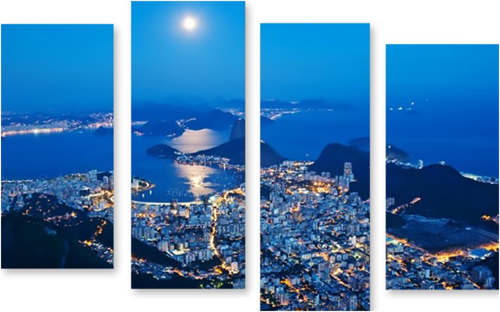 

Картина модульная на холсте Модулка Рио 150x103 см, 1950