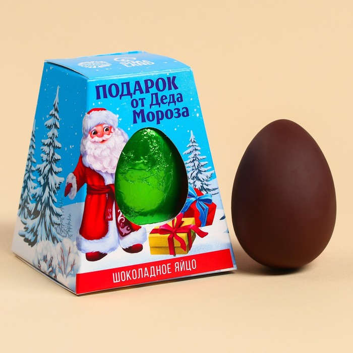 

Шоколадное яйцо в коробке «Подарок от Деда Мороза», 20 г.