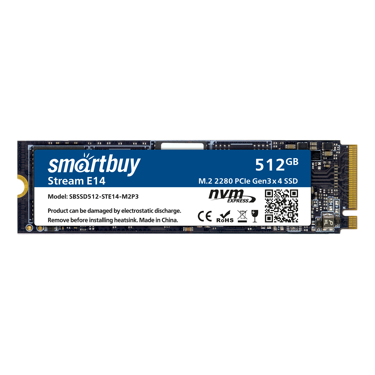 

SSD накопитель Smartbuy Stream E14 512GB, SBSSD512-STE14-M2P3