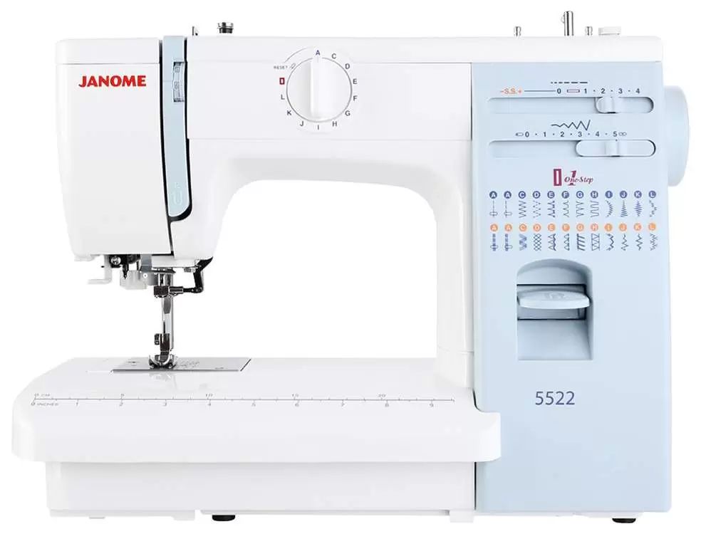 

Швейная машина JANOME 5522 белый, серый, 5522
