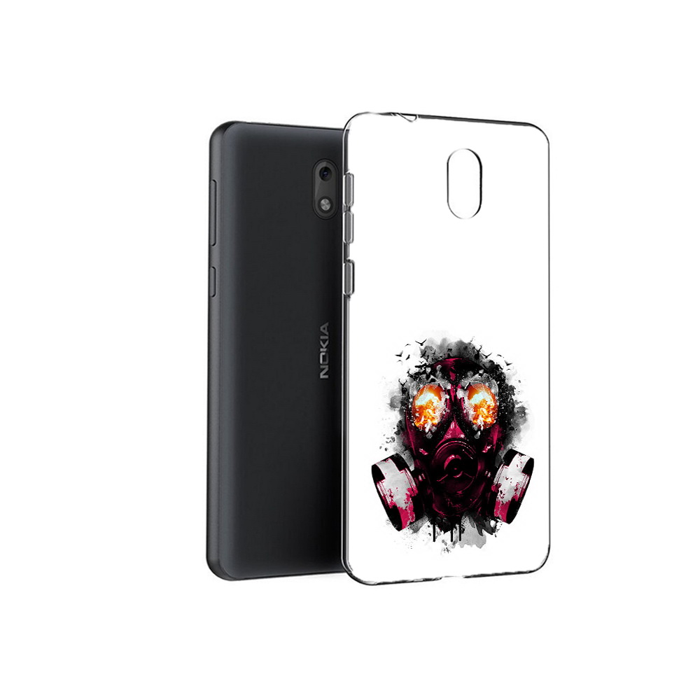 

Чехол MyPads Tocco для Nokia 2.1 красный противогаз (PT114269.92.412), Прозрачный, Tocco