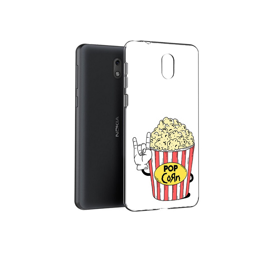 

Чехол MyPads Tocco для Nokia 2.1 крутой попкорн (PT114269.92.427), Прозрачный, Tocco