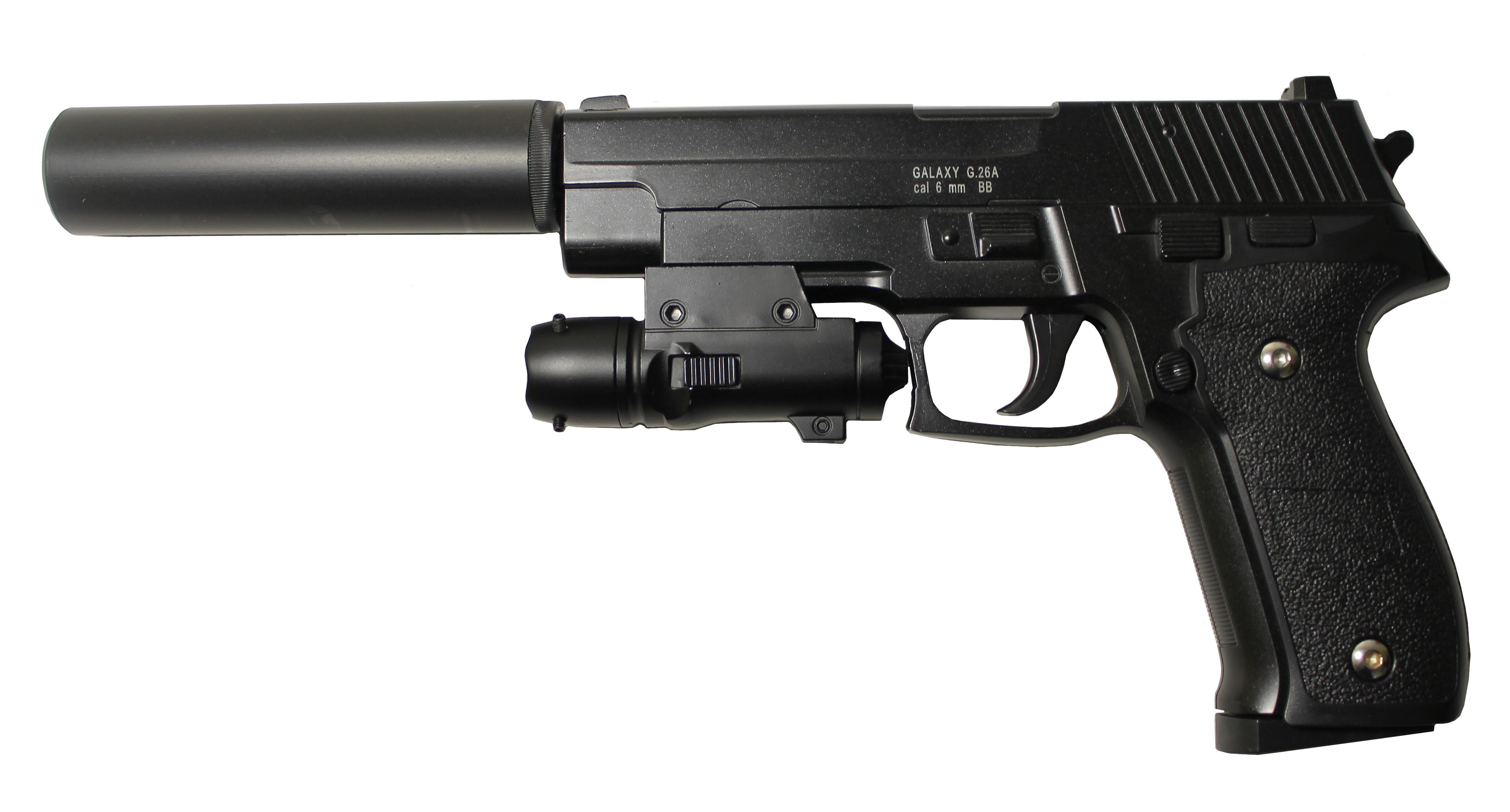 Пистолет Galaxy G.26A пружинный 6 мм